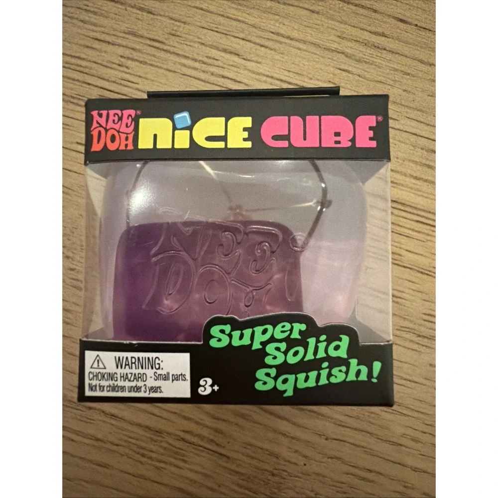 Nee Doh Nice Cube Blue Super Solid Squishy Stress Relief Toys Purple